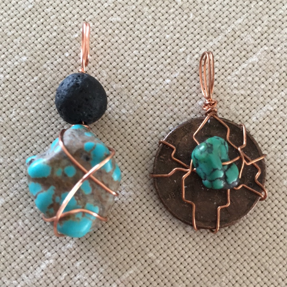 Hand Crafted Pendants Bundle of 2